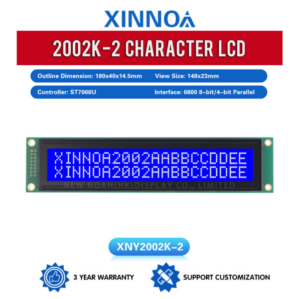 Blue Film White Letters 2002K-2 Character LCD Module LCD2002 3.3V/5V ST7066U Display Module