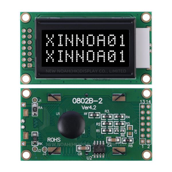 BTN Black Film 0802B-2 3.3V Character Display Screen 0802 LCD 14 PIN Character Dot Matrix Screen - Image 3