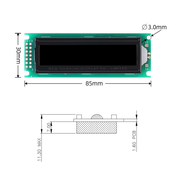 Russian BTN Black Film 1602H Character LCD Screen ST7066U Multiple Languages To Choose From - Image 4