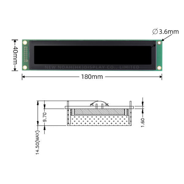 DFSTN black film 2002K-1 Character LCD Module Display Screen Large Screen Long Strip Type Long Strip LCM Screen - Image 4