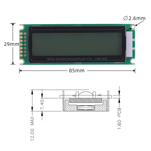 Russian Gray Film 0801A Character LCD Display Screen Support Customization Of 6800 8-Bit Parallel - Image 4