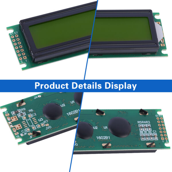 Yellow Green Film 1602B1 Character LCD Module High Frame 16*2 Monochrome Screen Multilingual Module - Image 5