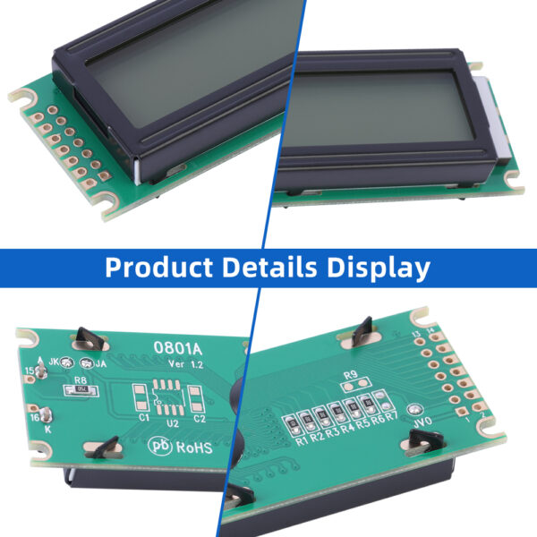 Russian Gray Film 0801A Character LCD Display Screen Support Customization Of 6800 8-Bit Parallel - Image 5