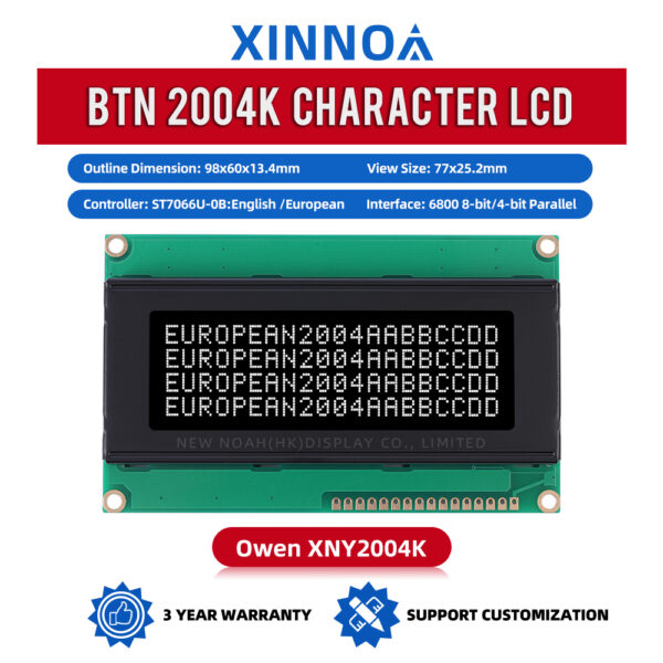 European BTN Black Film 2004K Wide Angle Intelligent Electronic LCD Module