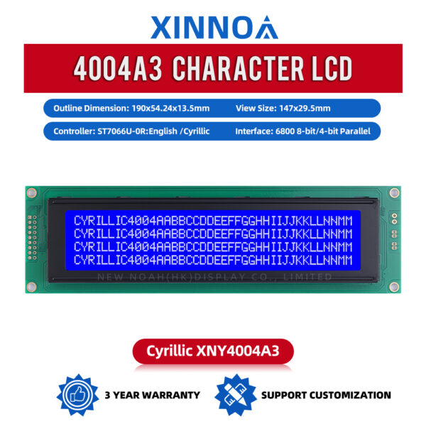 Cyrillic Blue Film White Letters 4004A3 Character LCD Module ST7066U LCM Parallel Port