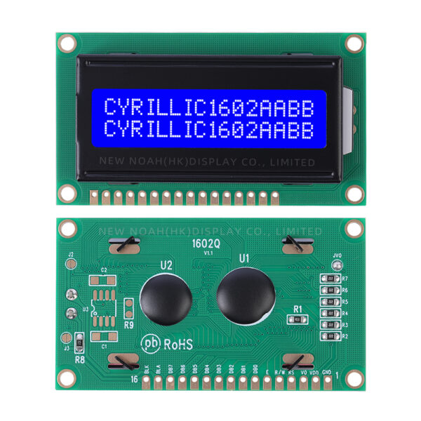 Cyrillic Blue Film White Letters 1602Q Iic I2C Adapter Arduino With Built-In Led Backlight ST7066U - Image 3