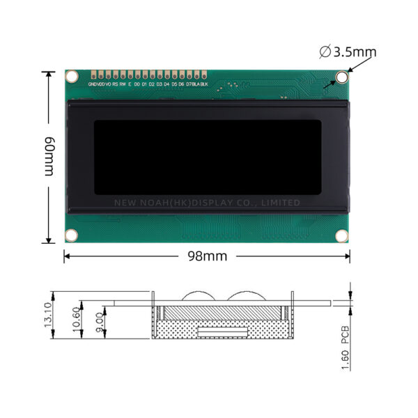 European BTN Black Film 2004A LCM Display Module Dot Matrix Screen High Quality LCD Screen - Image 4