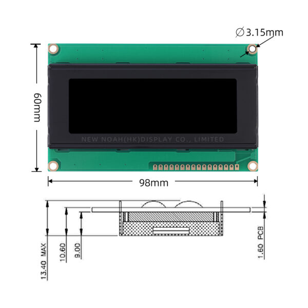 European BTN Black Film 2004K Wide Angle Intelligent Electronic LCD Module - Image 4
