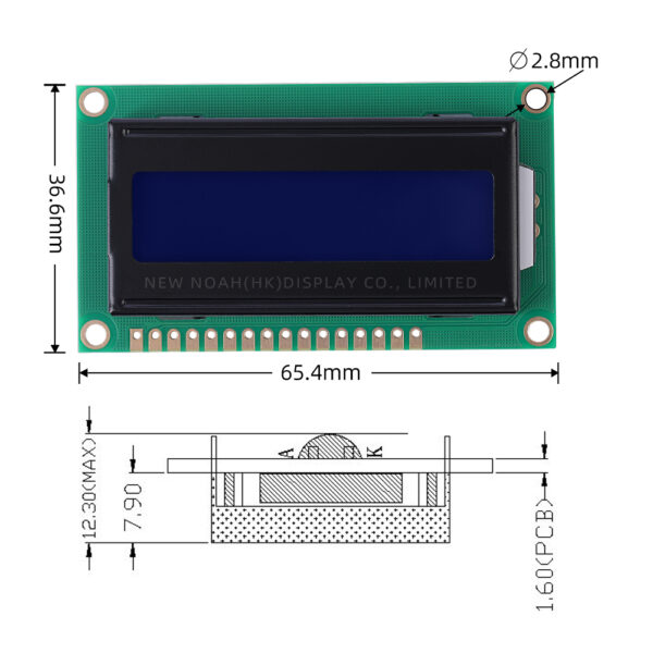 Cyrillic Blue Film White Letters 1602Q Iic I2C Adapter Arduino With Built-In Led Backlight ST7066U - Image 4
