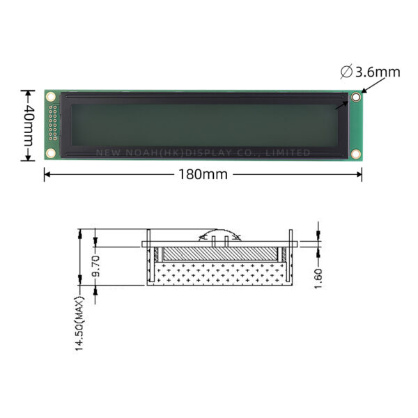 European Gray Film 2002K-1 Long Strip Type ST7066U Font Screen Character LCD Display - Image 4