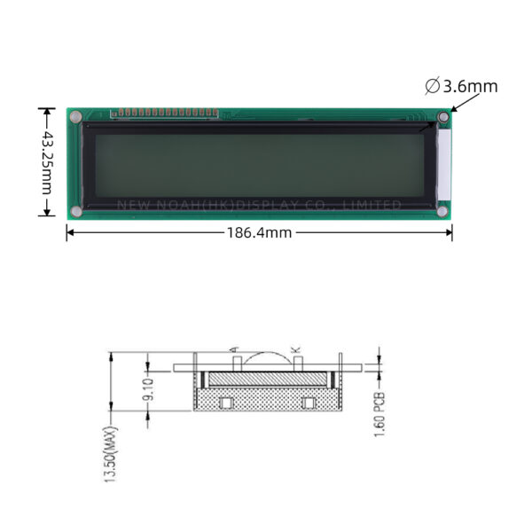 Cyrillic Gray Film 2002B Character Optional ST7066U LCD Dual Row Interface LCD Screen - Image 4