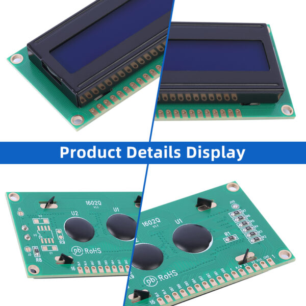 Cyrillic Blue Film White Letters 1602Q Iic I2C Adapter Arduino With Built-In Led Backlight ST7066U - Image 5