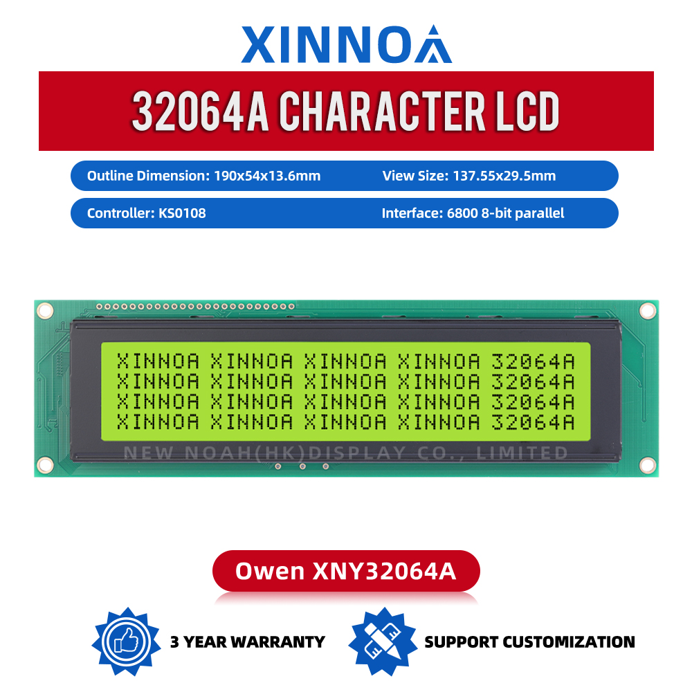 Yellow Green Film Export Global 32064A LCD Display Module 320*64 Controller KS0108 320X64
