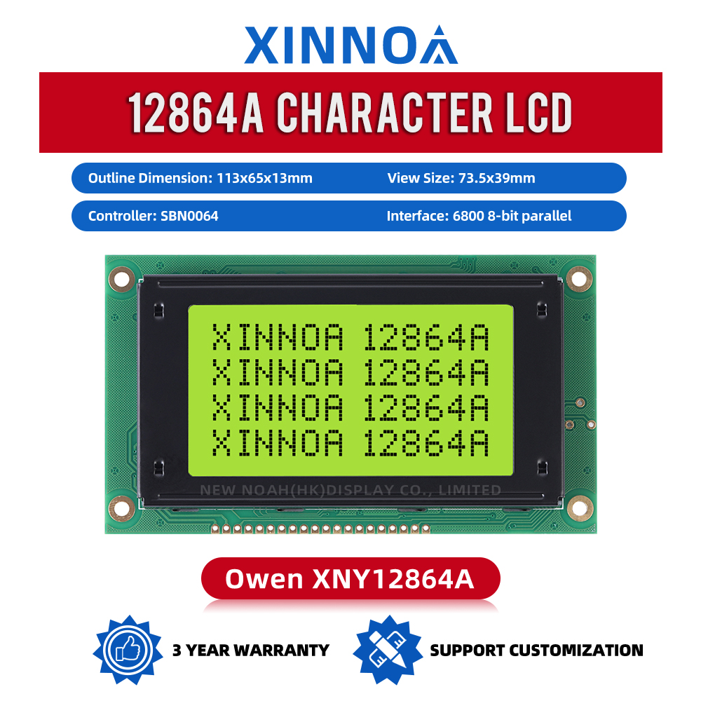 Yellow Green Film 12864A 20PIN SBN0064 Controller Parallel Port For Arduino 128X64 Graphics LCD