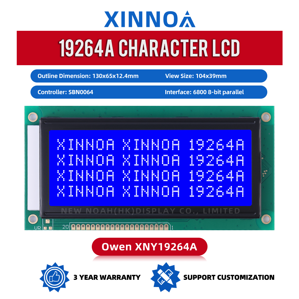 Blue Film 19264A Graphic Dot Matrix Module Controller SBN0064 4.7-Inch InduStrial Grade LCD Screen