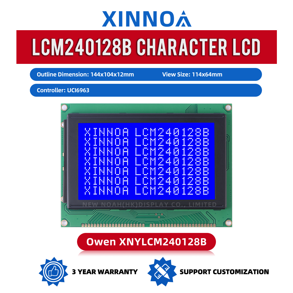 Blue Film LCM240128B LCD Display Module With Touch Panel Screen PlaStic T6963C Or RA6963 Or UCI6963