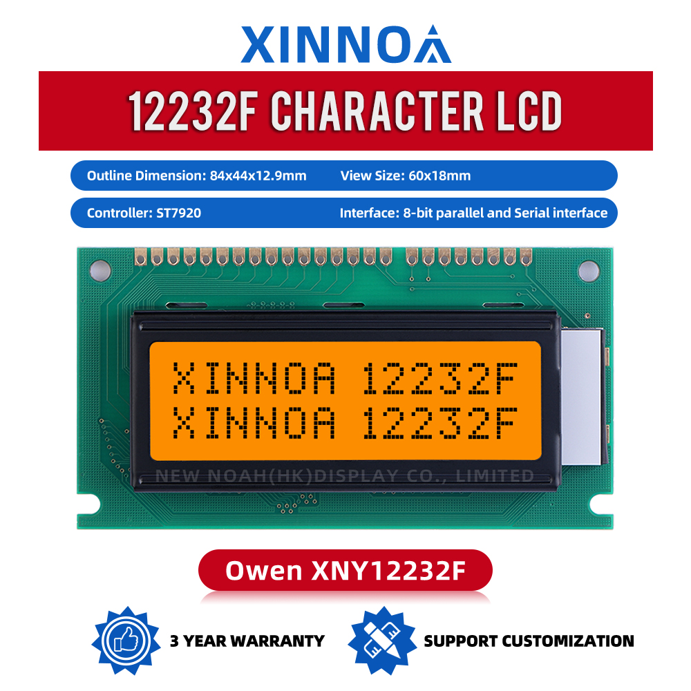 Grey Film 12232F LCD Screen Module 122*32 Character Dot Matrix Screen Controller ST7920 Voltage 5V 3.3V