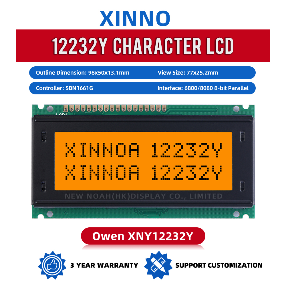 Grey Film 12232Y Display Module Parallel Port LCD Screen 18PIN Standard Interface 122X32 Graphic Screen