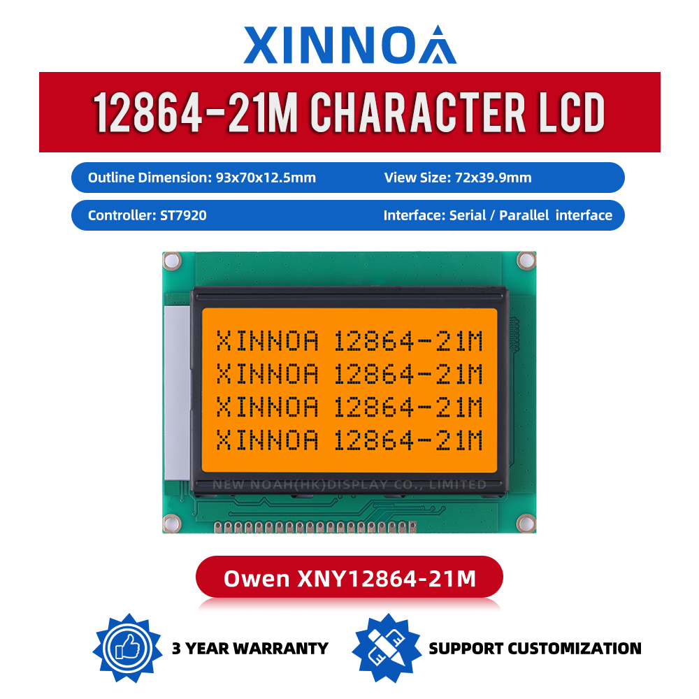 Grey Film 12864-21M LCD Screen Original ST7920 3.3V 5V LCM Module Serial Port Screen