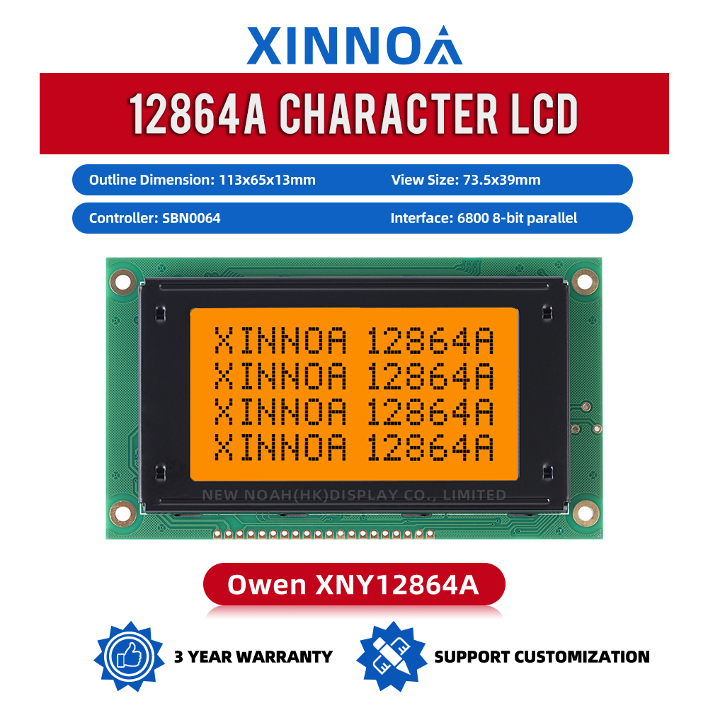 Grey Film 12864A LCD Module 12864 Display With Backlight SBN0064 Parallel Port 20PIN 5V