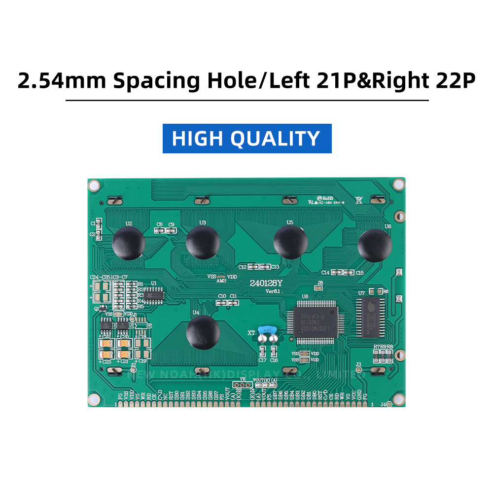 Grey Film 240128Y 144X104X12MM UCI6963C LCM Monochrome LCD Module Original T6963C - Image 2