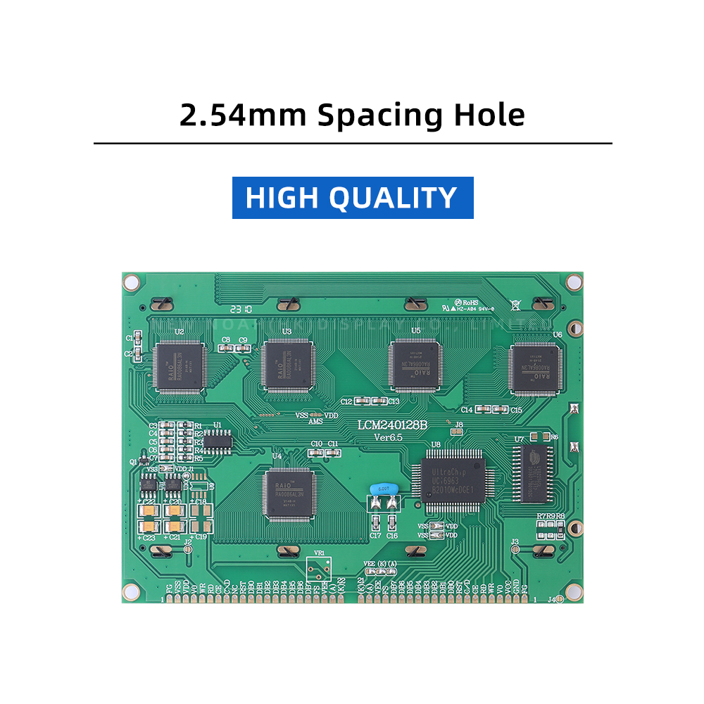 Blue Film LCM240128B LCD Display Module With Touch Panel Screen PlaStic T6963C Or RA6963 Or UCI6963 - Image 2