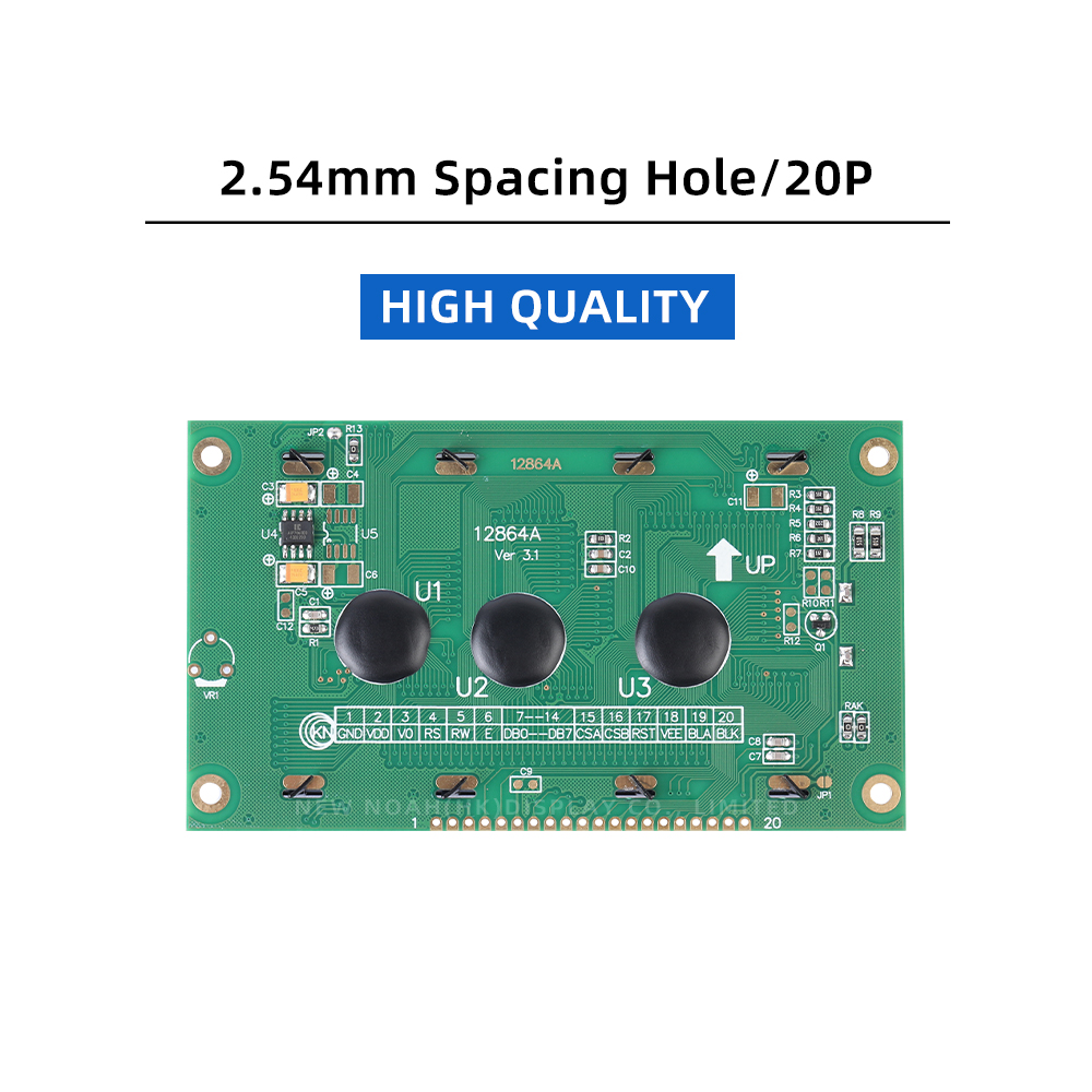Blue Film Dots LCD Module 5V SBN0064 Parallel Port 12864A LCD Display With Backlight - Image 2