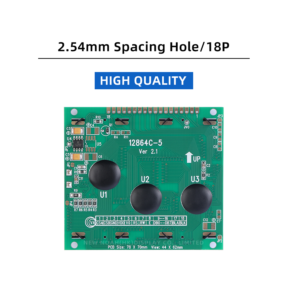 Blue Film 12864C-5 128X64 Dot Matrix LCD Display Module SBN0064 Controller 18PIN Parallel Port - Image 2