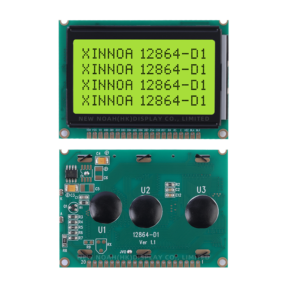 Yellow Green Film LCD12864-D1 Graphic Dot Matrix LCD Display Module 75X52.7X9.3MM - Image 3