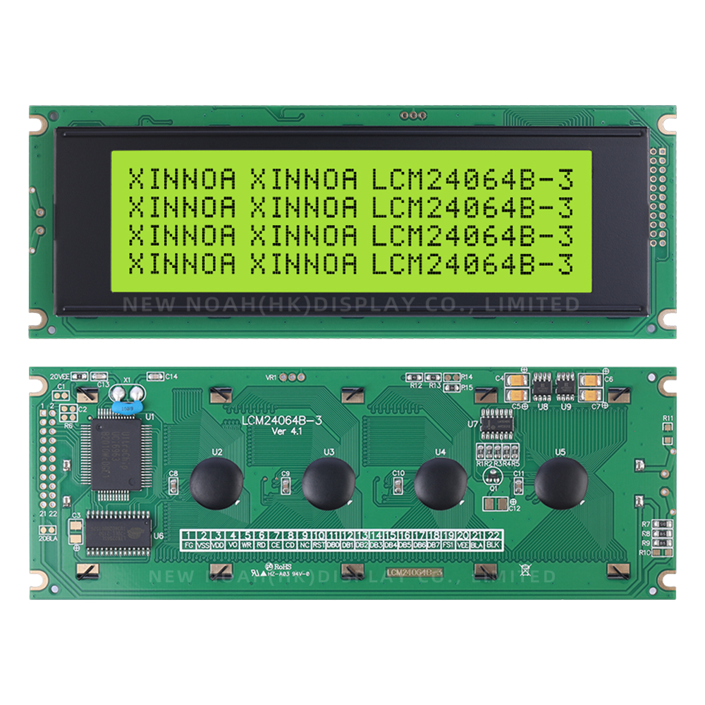 Yellow Green Film LCM24064B-3 Graphic Dot Matrix Module 5.7 Original UC6963 LCM Monochrome Screen Module - Image 3