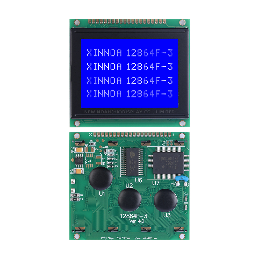 Blue Film LCM12864F-3 Anti-Interference Graphic Dot Matrix LCD Screen 78X70MM Module LCD Display Screen - Image 3