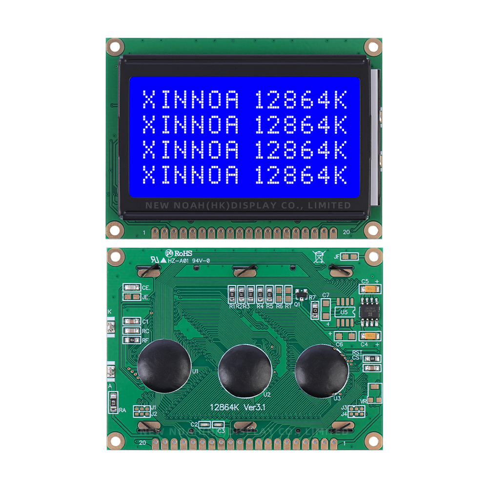 Blue Film Export Globally 12864K 20PIN 5V 128X64 5V LCD Display With Backlight - Image 3