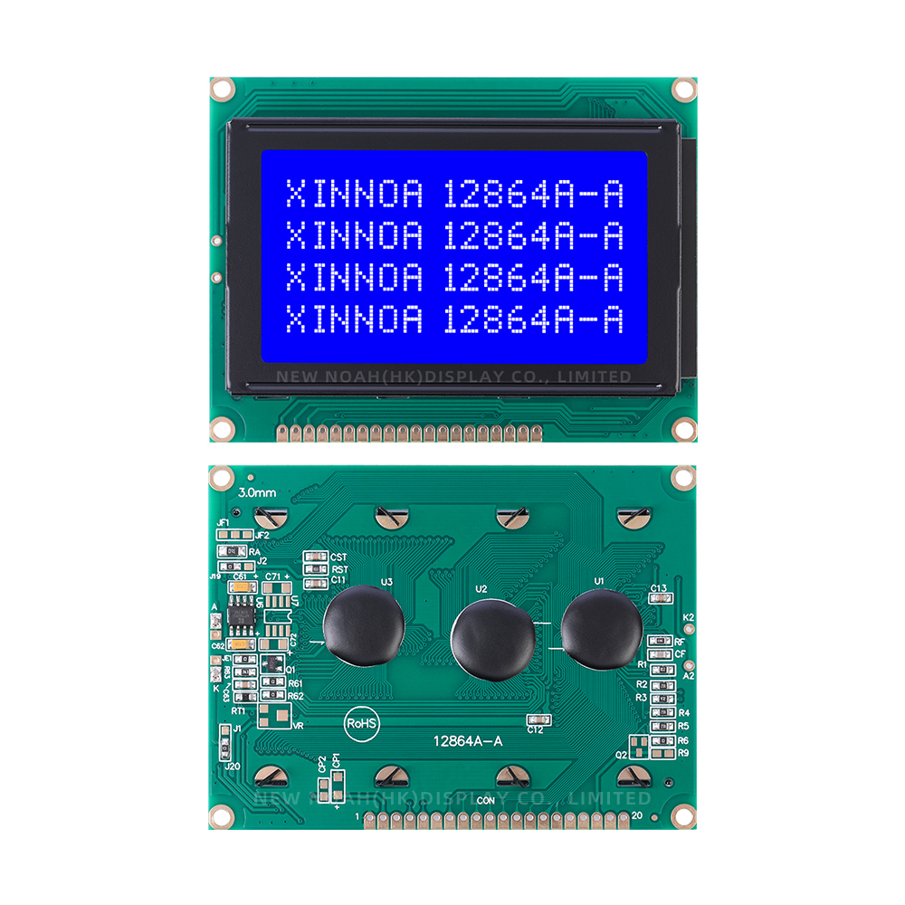 Blue Film 12864A-A Working Temperature LCD Display With Backlight 20PIN 5V Parallel Port 12864 Panel - Image 3