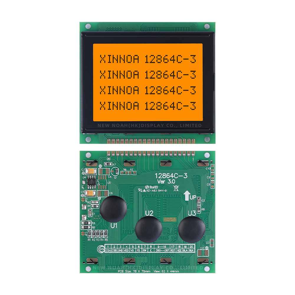 Grey Film 12864C-3 128*64 20PIN Parallel Port 78*70MM LCM Module Multilingual Module SBN0064 Control - Image 3