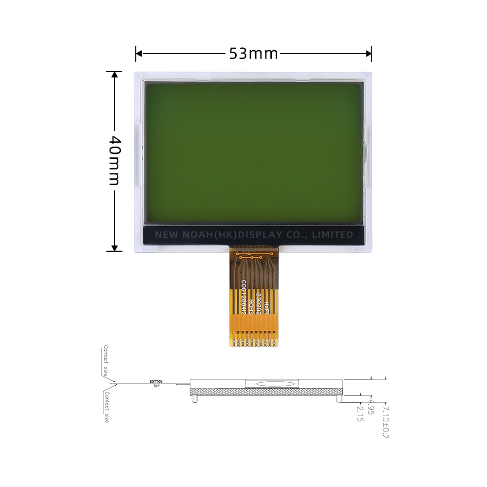 Yellow Green Film Cog Matrix LCD Display COG12864I2 Serial Communication Display LCD Module Standard Screen ST7567 - Image 4