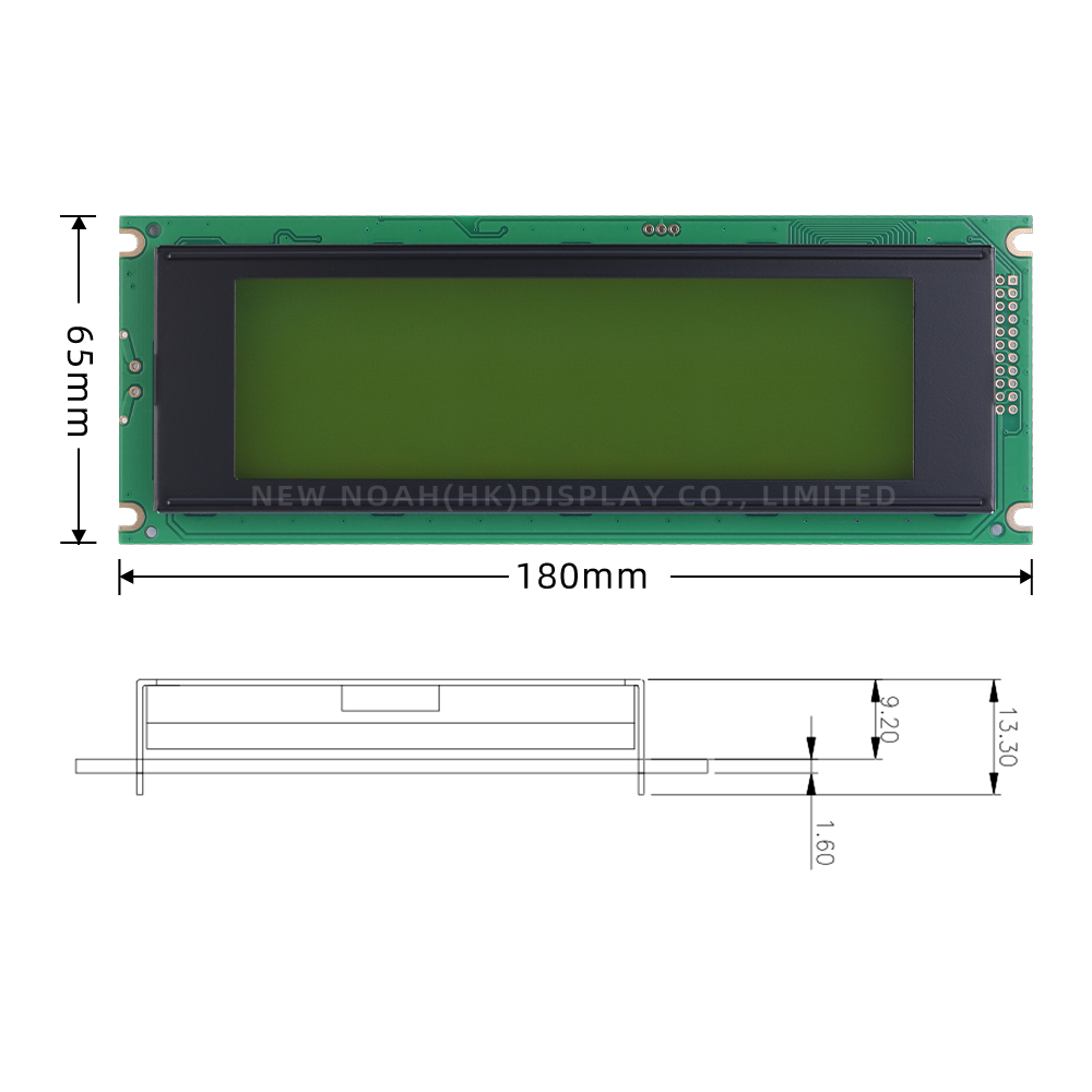 Yellow Green Film LCM24064B-3 Graphic Dot Matrix Module 5.7 Original UC6963 LCM Monochrome Screen Module - Image 4