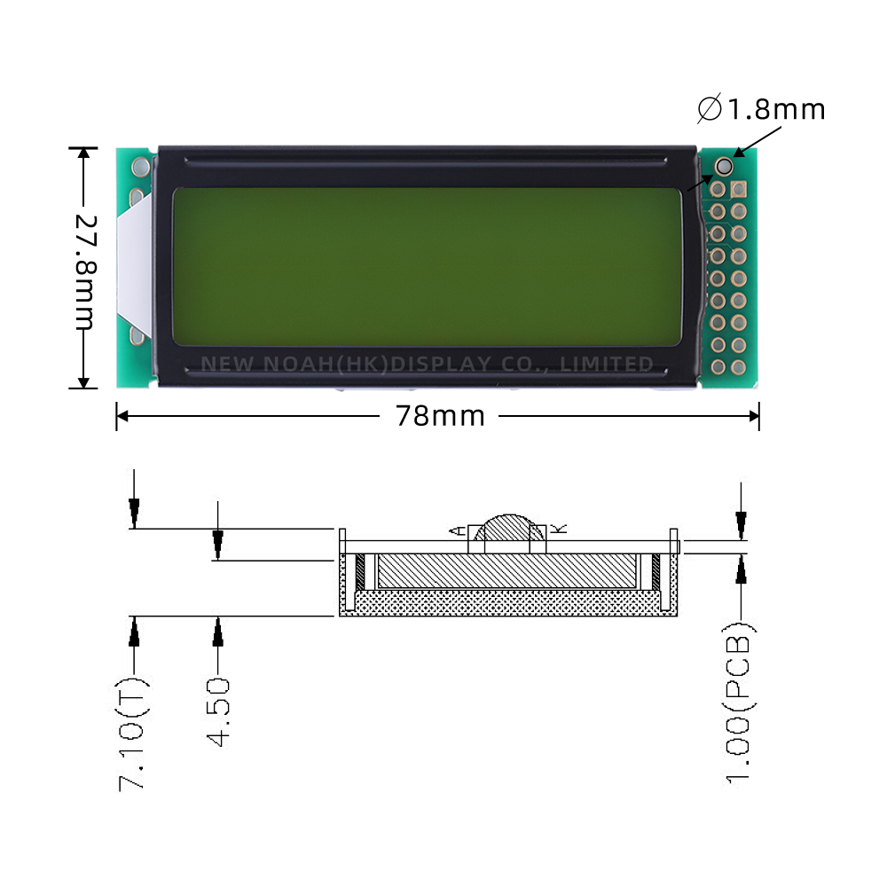 Yellow Green Film 12232C-2 Lead-Free Gold-Plated PCB Board Controller SBN1661G 18PIN Dual Row Interface - Image 4