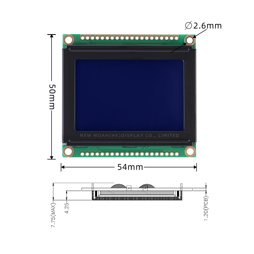Blue Film 12864I LCD Display Module Graphic Dot Matrix Module Text Display LCD Screen Controller SBN0064 - Image 4