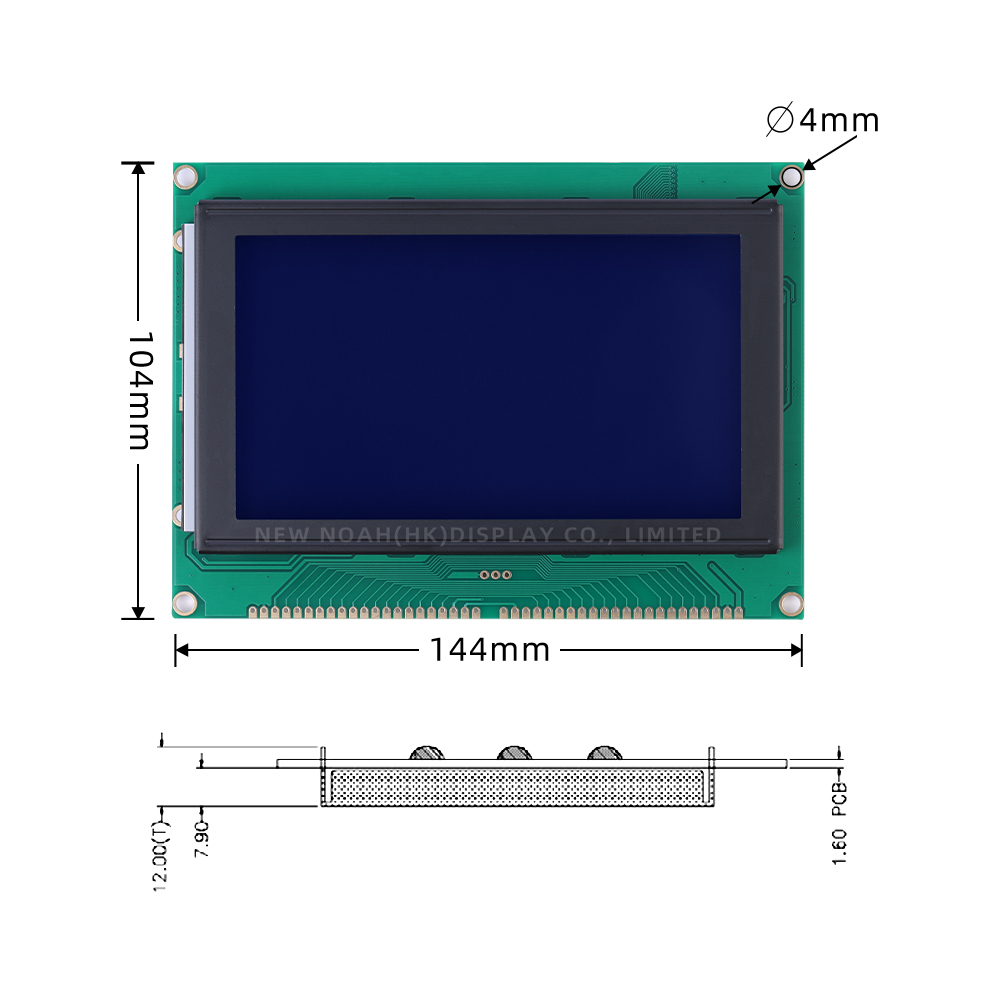 Blue Film Original UCI6963C 5.1-Inch Uv ResiStant Material 240128Y Dot Matrix Display Screen With A Three-Year Warranty - Image 4