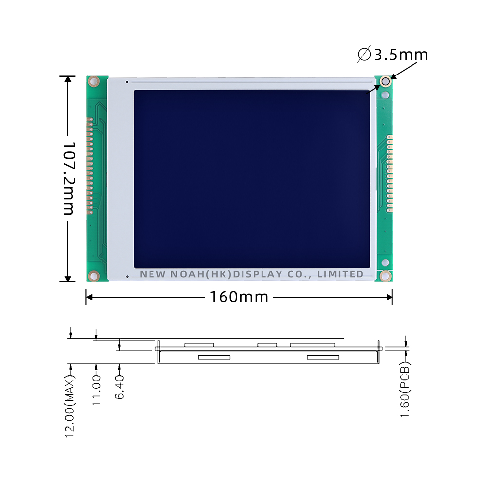 Blue Film 5.7-Inch Graphic Dot Matrix Module 320240B LCD Display Module With Controller RA8835A - Image 4