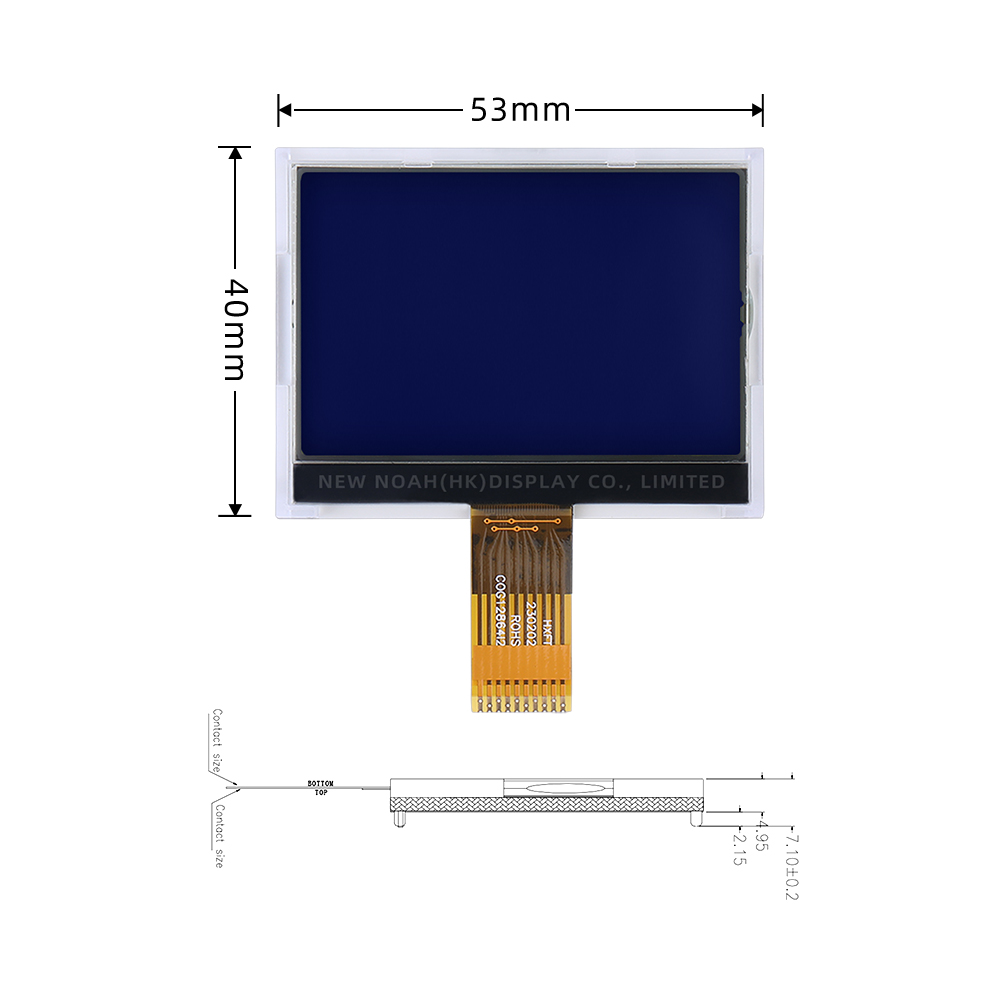 Blue Film 53*40MM COG12864I2 Serial Communication 12864 Standard Screen ST7567 Cog Matrix LCD Display - Image 4