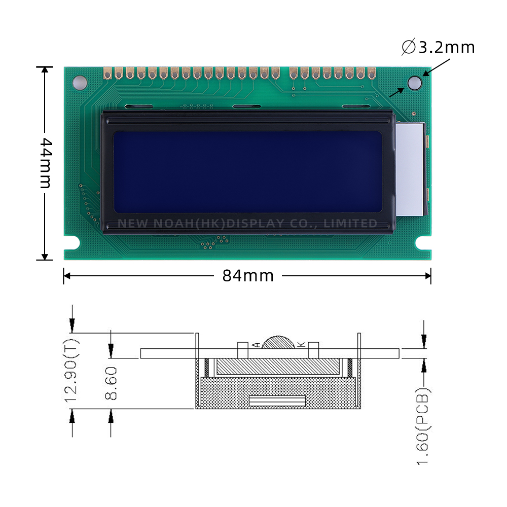 Blue Film LCD12232F LCB Monochrome InduStrial Screen ST7920 Graphic Dot Matrix 122*32 Monochrome Screen - Image 4