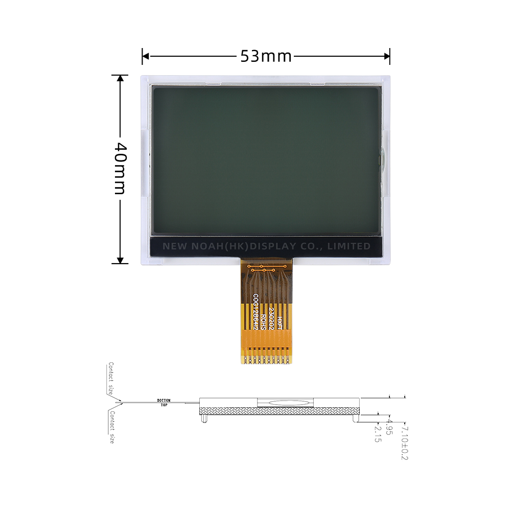 Grey Film Standard Screen ST7567 COG12864I2 Serial Communication Cog Matrix LCD Display Cog LCD Module - Image 4