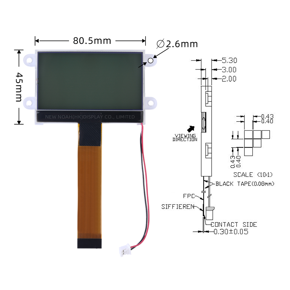Grey Film TG12864M1-04WAO 12864 LCD Display Screen (Board/No Board) 26PIN SPI Cog NT7538 Controller - Image 4