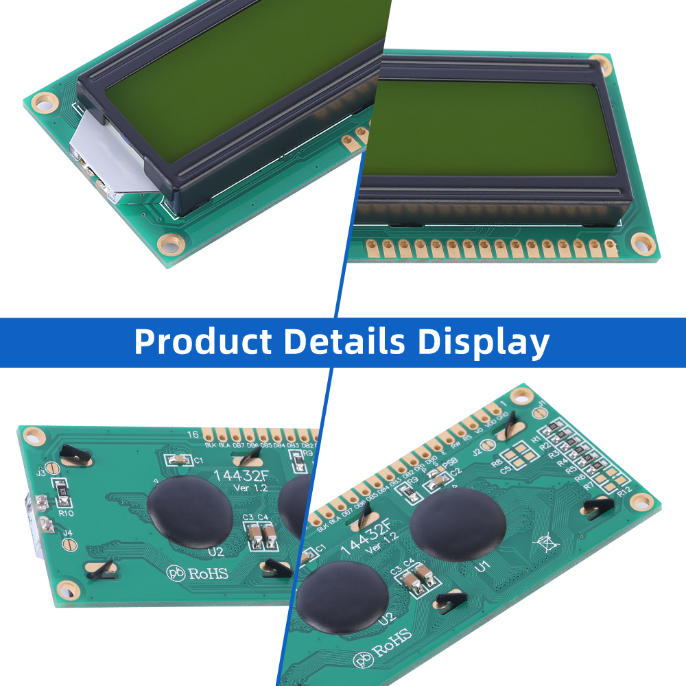 Yellow Green Film 14432F 80X36X12.2MM Serial SPI/Parallel Graphics Display LCM ST7920/AIP31020 - Image 5