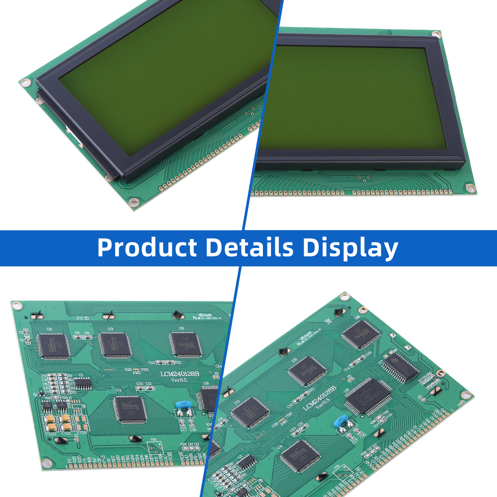 Yellow Green Film LCM240128B Touch Panel Screen PlaStic 144X104MM LCD Display Module With - Image 5