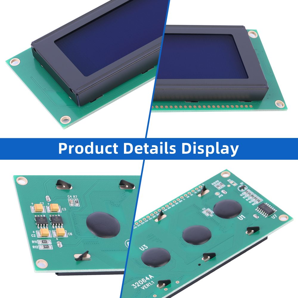 Blue Film 32064A P-1 Complete SubStitute For Atlas Air Compressor LCD KS0108 Controller - Image 5