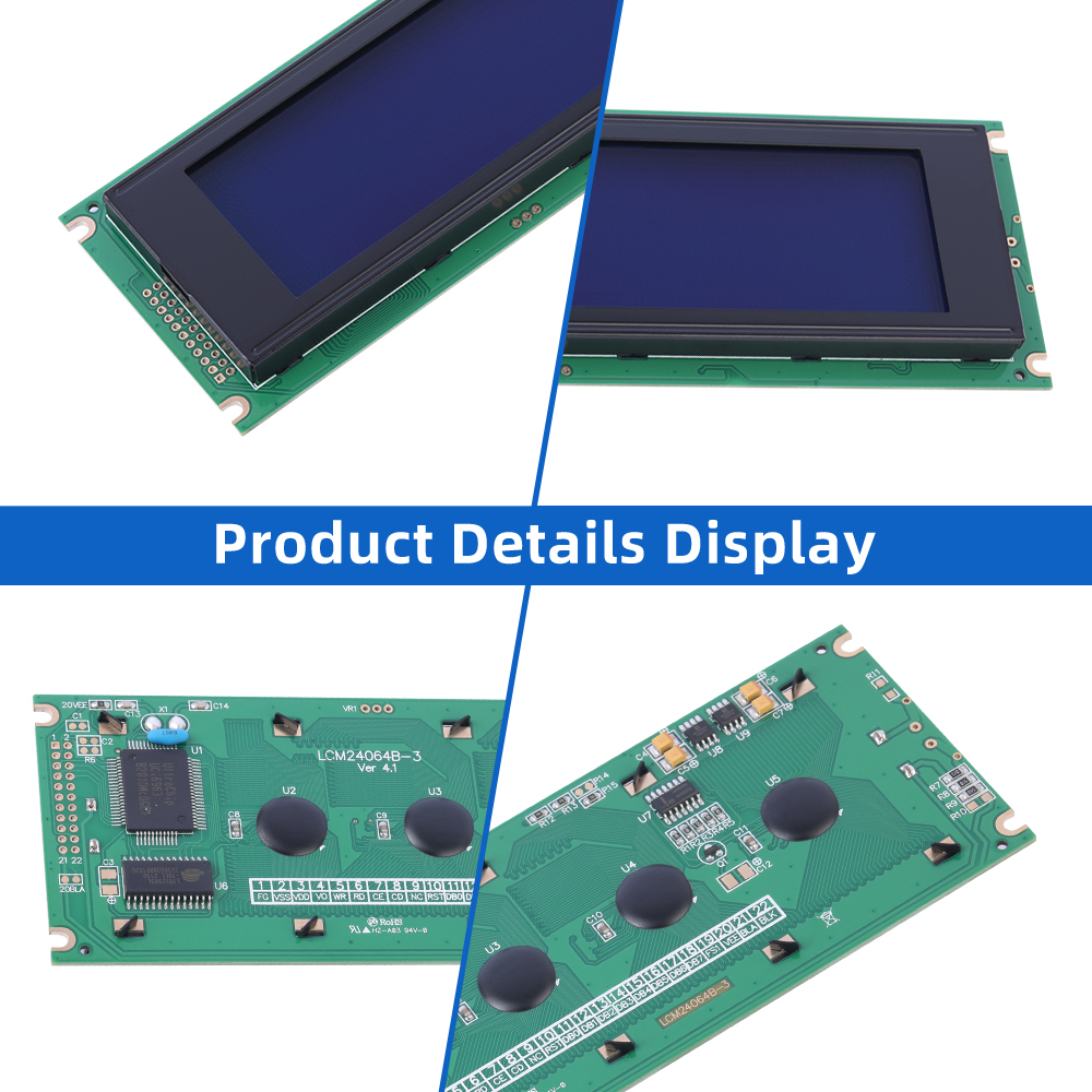 Blue Film LCM24064B-3 LCD Module Refueling Machine Equipment LCD Controller UC6963 Warranty For Three Years - Image 5