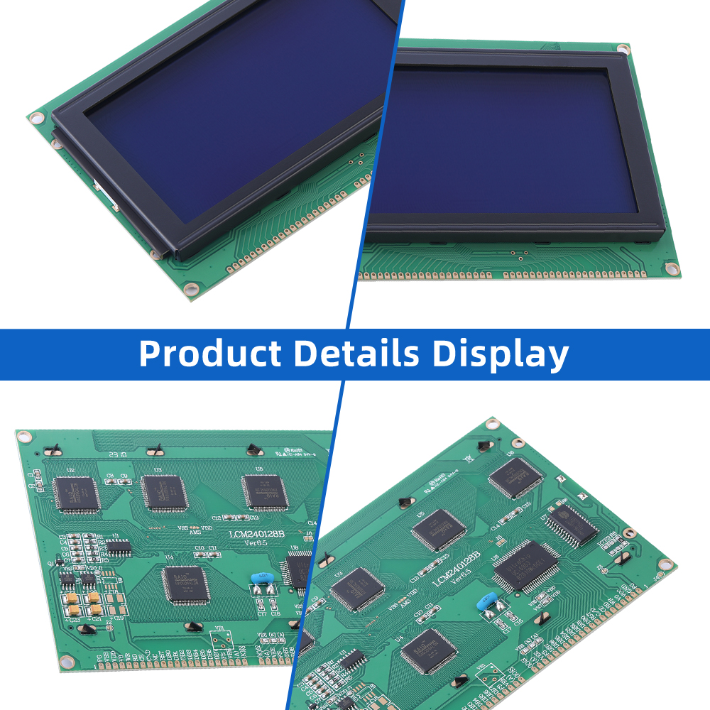 Blue Film LCM240128B LCD Display Module With Touch Panel Screen PlaStic T6963C Or RA6963 Or UCI6963 - Image 5