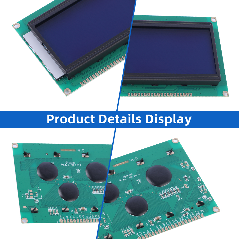 Blue Film Stable Supply Of 12864-21M LCD Display Device 5V Serial Port LCD Screen Control ST7920 - Image 5